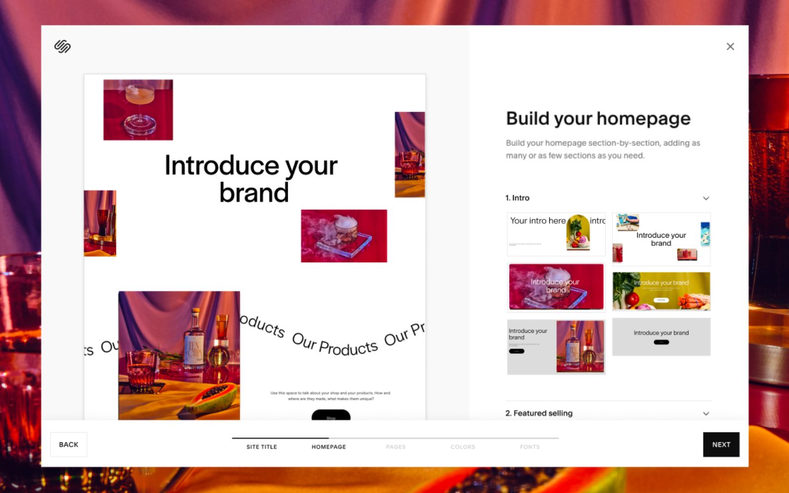 Squarespace Blueprint key features